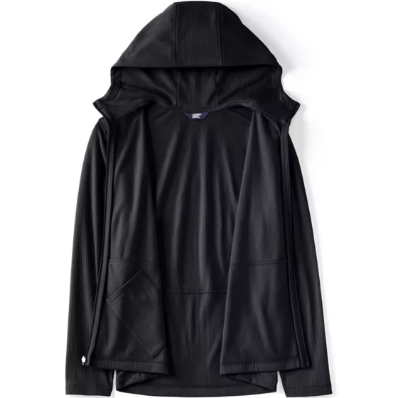 School Uniform Unisex Big Grid Tech Hooded Zip Front Jacket - primary