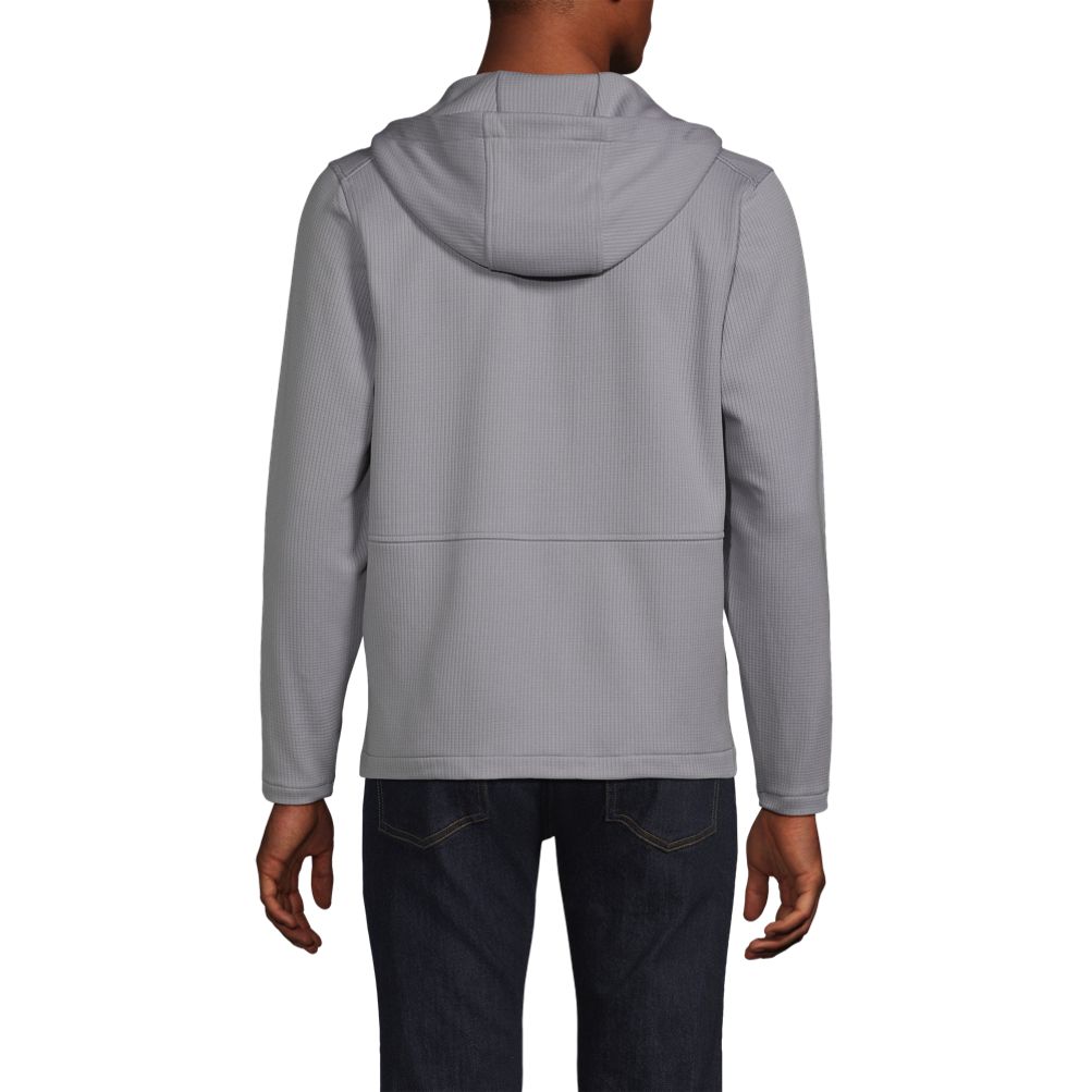 Unisex Grid Tech Hooded Zip Front Jacket | Lands' End