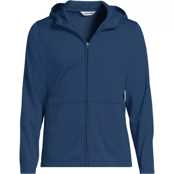 Unisex Grid Tech Hooded Zip Front Jacket - primary