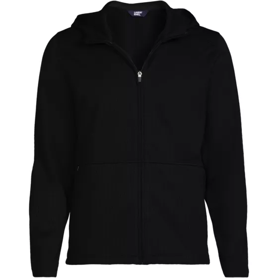 Unisex Grid Tech Hooded Zip Front Jacket - primary