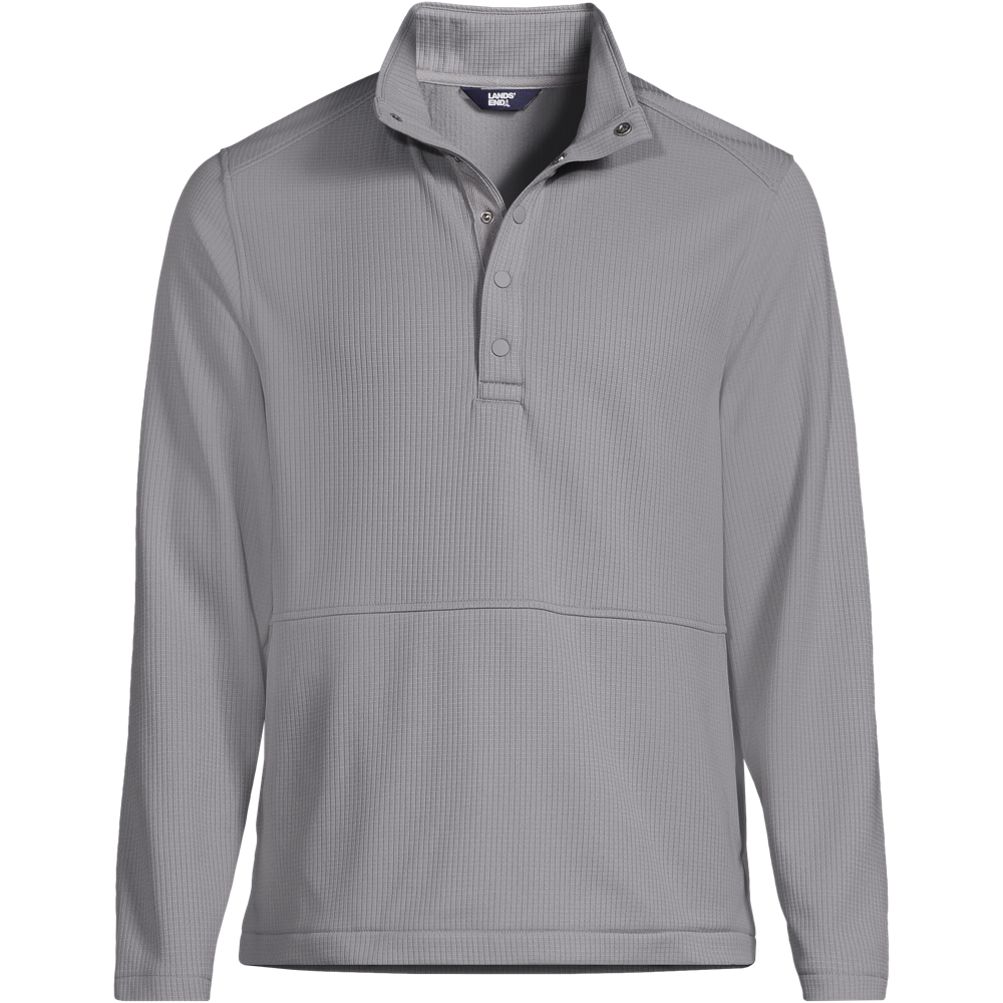 Unisex Grid Tech Snapneck Pullover Shirt | Lands' End