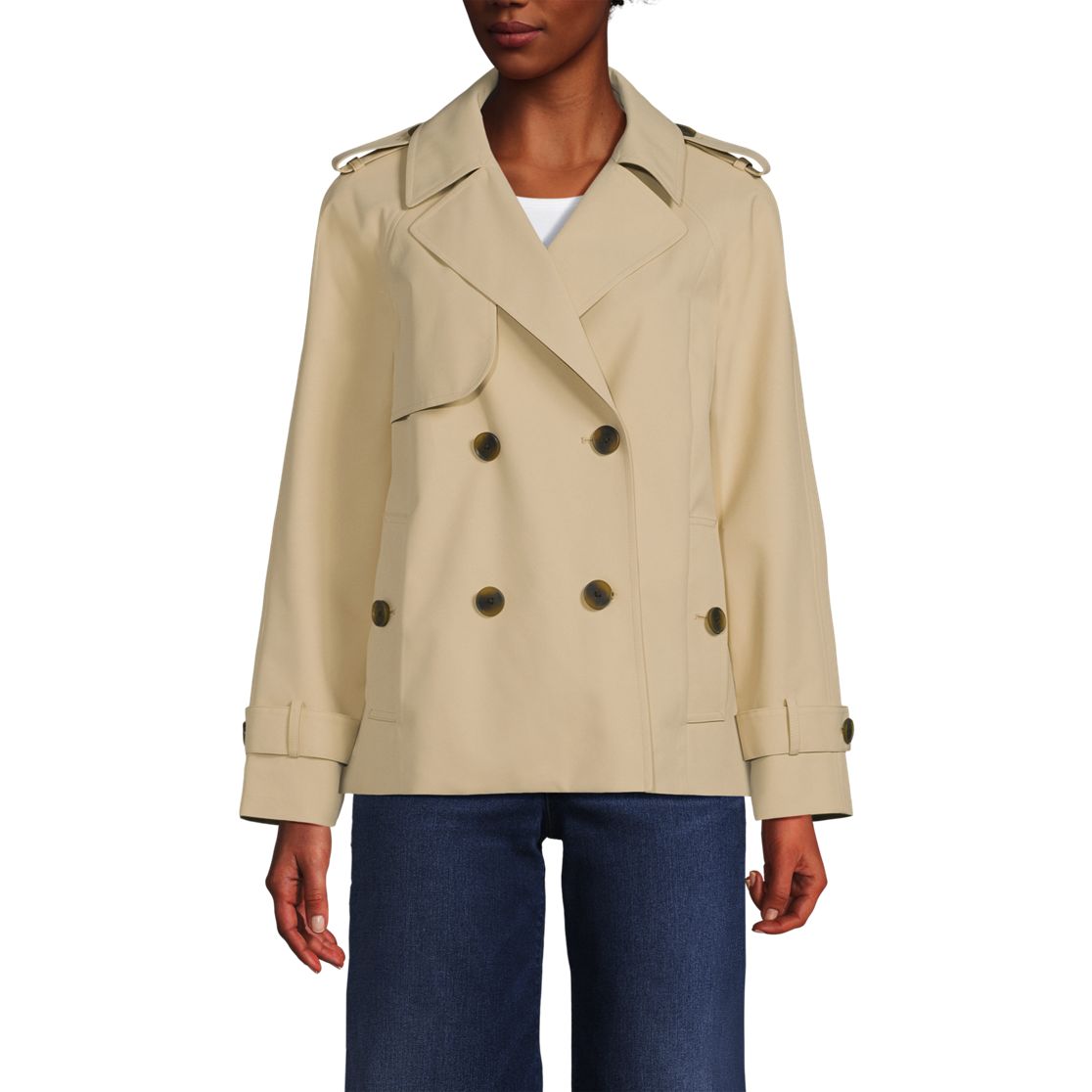 Women's Cropped Trench Coat
