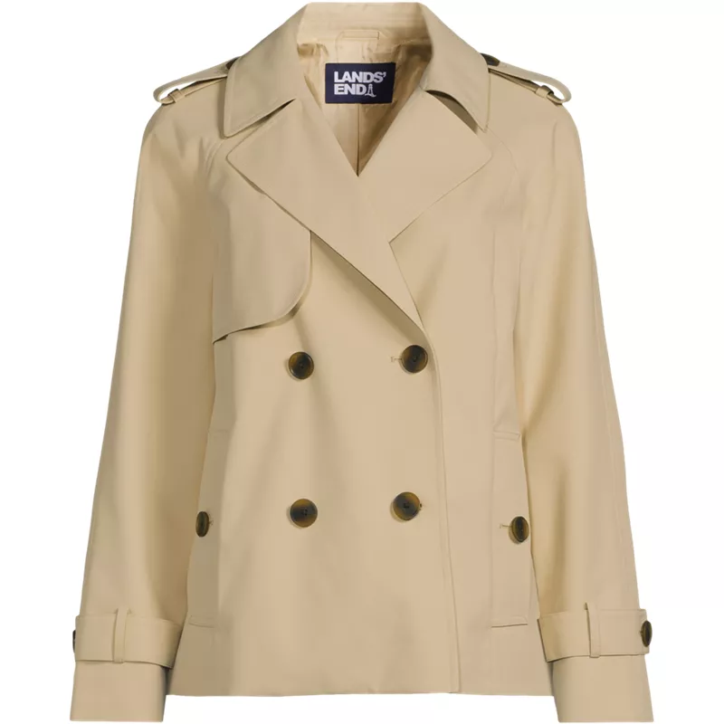 Women's Plus Size Trench Rain Jacket, Front