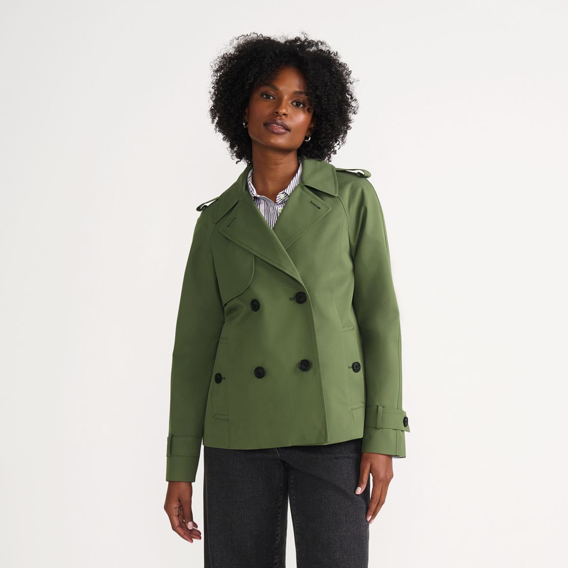 Women's Cropped Trench Coat