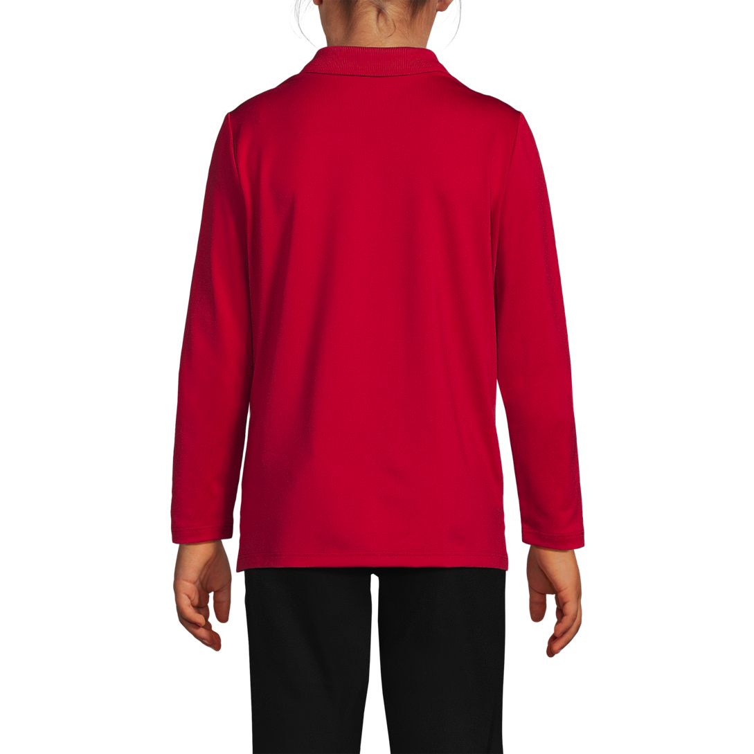 School Uniform Girls Long Sleeve Feminine Fit Rapid Dry Polo Shirt