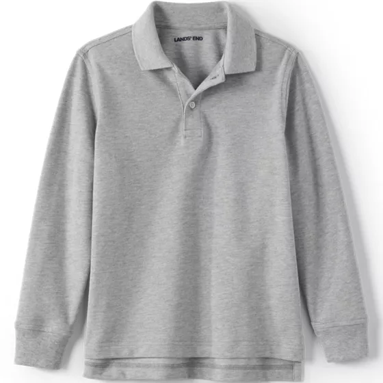 Kids Long Sleeve Mesh Polo Shirt - primary