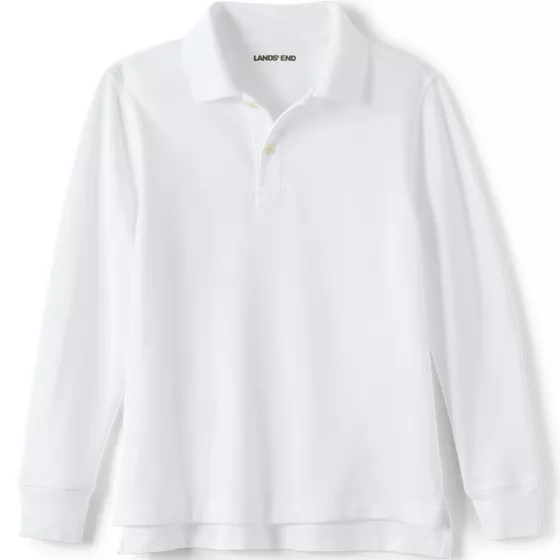 Kids Long Sleeve Mesh Polo Shirt - primary