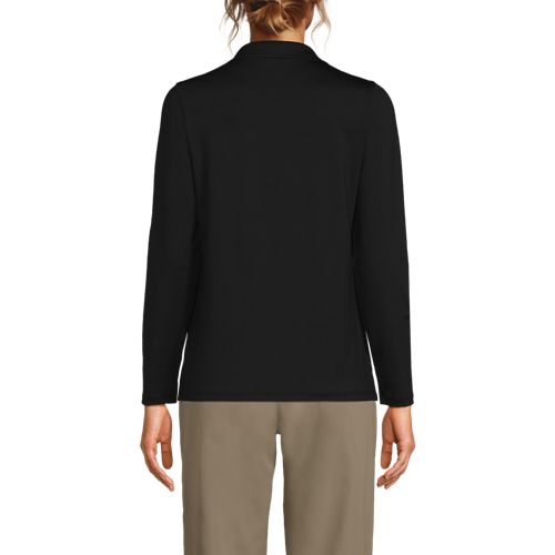 Women's Long Sleeve Feminine Fit Rapid Dry Polo Shirt, Back