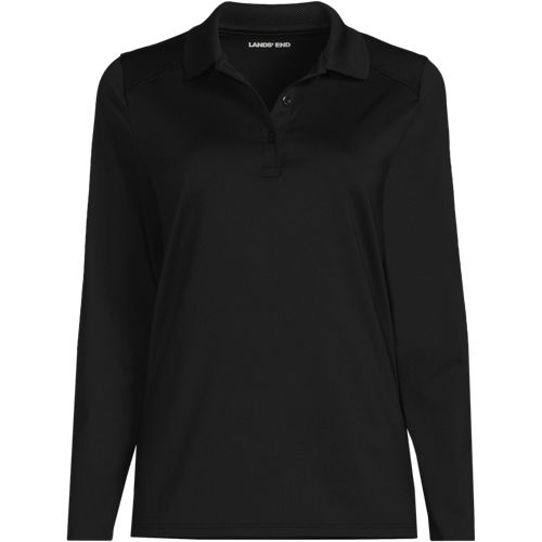 Women's Long Sleeve Feminine Fit Rapid Dry Polo Shirt, Front