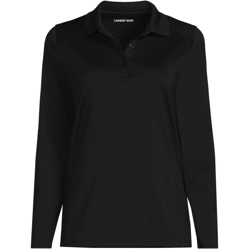Women's Rapid Dry Performance Long Sleeve Feminine Fit Polo Shirt, Front