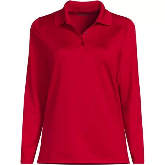 Women's Long Sleeve Feminine Fit Rapid Dry Polo Shirt - primary