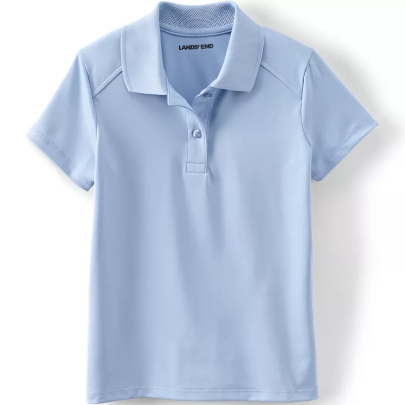 Girls Short Sleeve Feminine Fit Rapid Dry Polo Shirt, Front