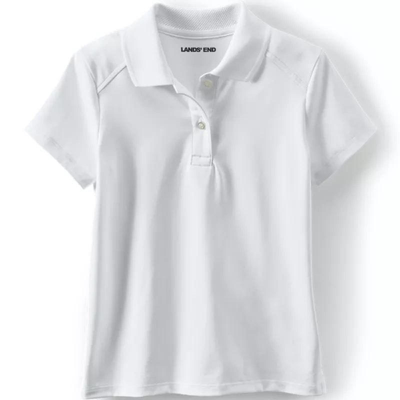 Girls Short Sleeve Feminine Fit Rapid Dry Polo Shirt, Front