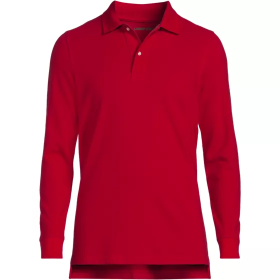 Men's Long Sleeve Mesh Polo Shirt - primary