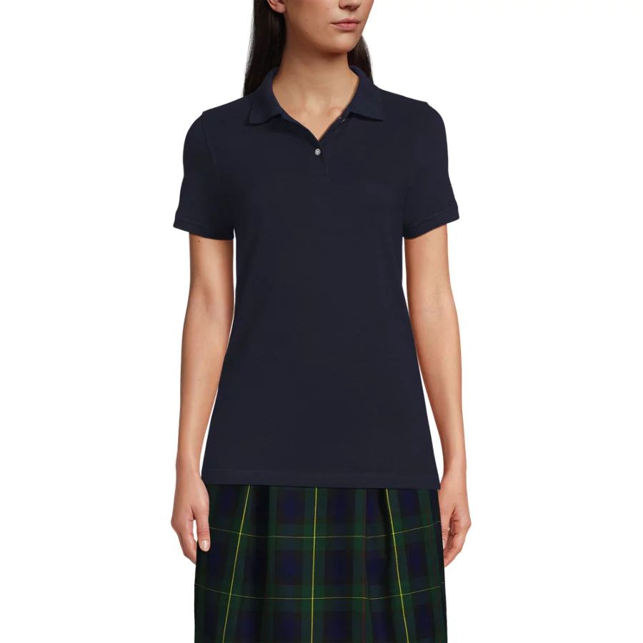 School Uniform Short Sleeve Mesh Polo Shirt view 3