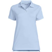 売れ筋商品|||ランズエンド カットソー トップス レディース Women's Short Sleeve Basic Mesh Polo Shirt White Women's Banded Short Sleeve Mesh Polo | Lands' End