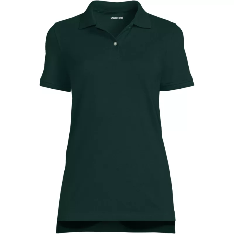 Women's Short Sleeve Mesh Polo Shirt, Front