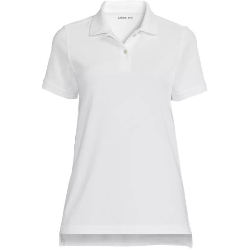 Women's Short Sleeve Mesh Polo Shirt, Front