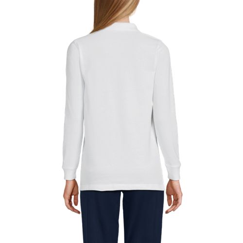 Women's Long Sleeve Mesh Polo Shirt - image 3