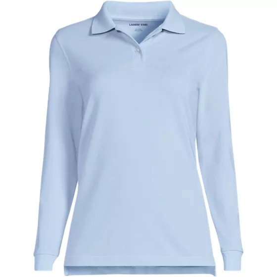 Women's Long Sleeve Mesh Polo Shirt - primary