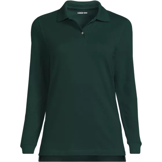 Women's Long Sleeve Mesh Polo Shirt - primary
