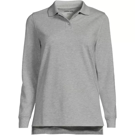 Women's Long Sleeve Mesh Polo Shirt - primary