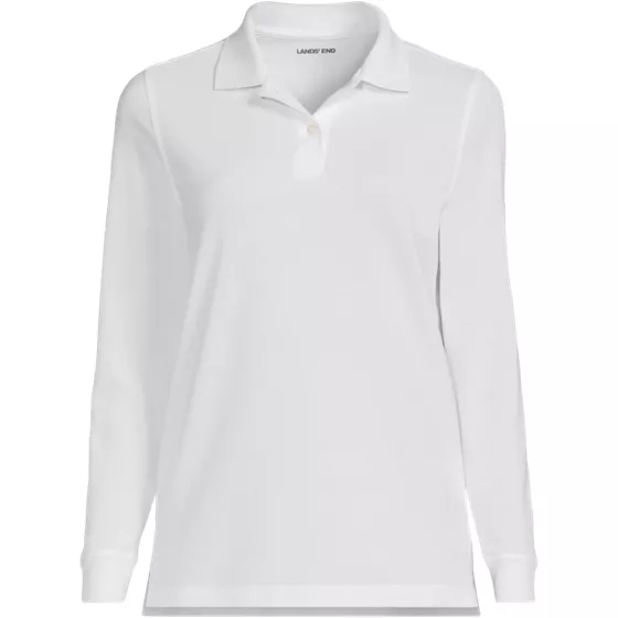 Women's Long Sleeve Mesh Polo Shirt - primary