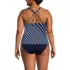 Women's Plus Size Tugless High Neck Strappy Back Tankini Swimsuit Top, Back
