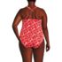 Women's Plus Size Tugless High Neck Strappy Back Tankini Swimsuit Top, Back