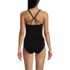 Women's Petite Tugless High Neck Strappy Back Tankini Swimsuit Top, Back