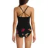 Women's Tugless High Neck Strappy Back Tankini Swimsuit Top, Back