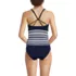 Women's Mastectomy Tugless High Neck Strappy Back Tankini Swimsuit Top, Back