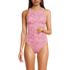 Women's Tugless High Neck Strappy Back Tankini Swimsuit Top, Front