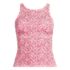 Women's Tugless High Neck Strappy Back Tankini Swimsuit Top, Front