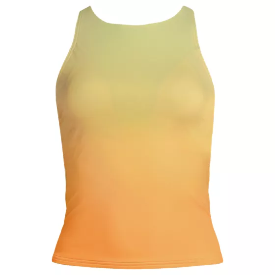 Women's Mastectomy Tugless High Neck Strappy Back Tankini Swimsuit Top - primary