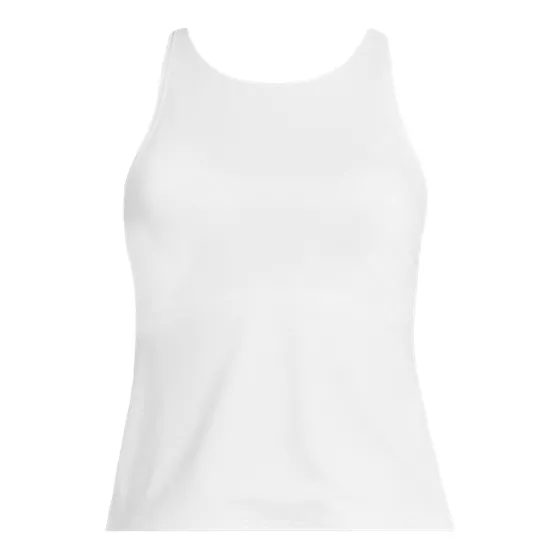 Women's Tugless High Neck Strappy Back Tankini Swimsuit Top - primary