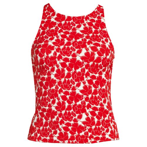 Women's Tugless High Neck Strappy Back Tankini Swimsuit Top