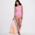 Women's Tugless High Neck Strappy Back Tankini Swimsuit Top, alternative image