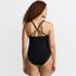 Women's Petite Tugless High Neck Strappy Back Tankini Swimsuit Top, Back