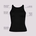 Women's Tugless High Neck Strappy Back Tankini Swimsuit Top