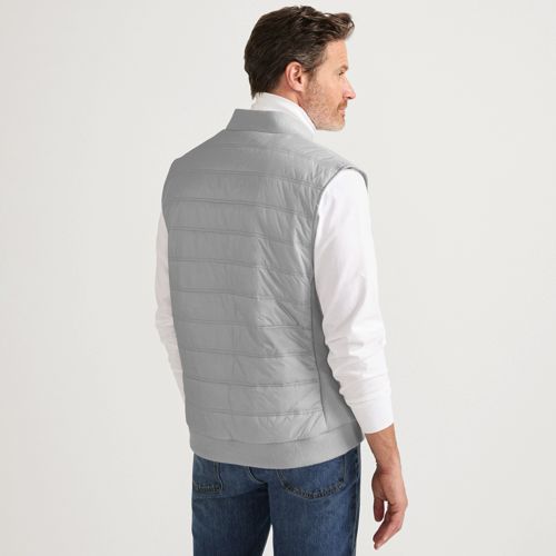  Lands' End Steppweste Mit Strickseiten, Herren, Größe:44-46 Regular, Blau, Nylon/polyacryl/polyester-mischung, By Lands' End 