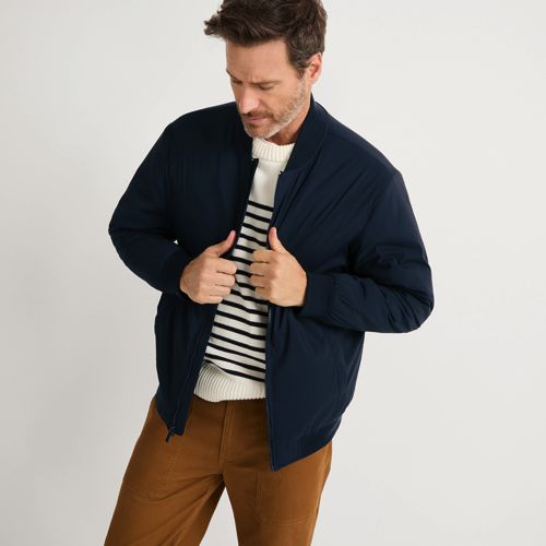  Lands' End Leichte Wanderlite Bomberjacke, Herren, Größe:44-46 Regular, Blau, Elasthan/nylon-mischung, By Lands' End 