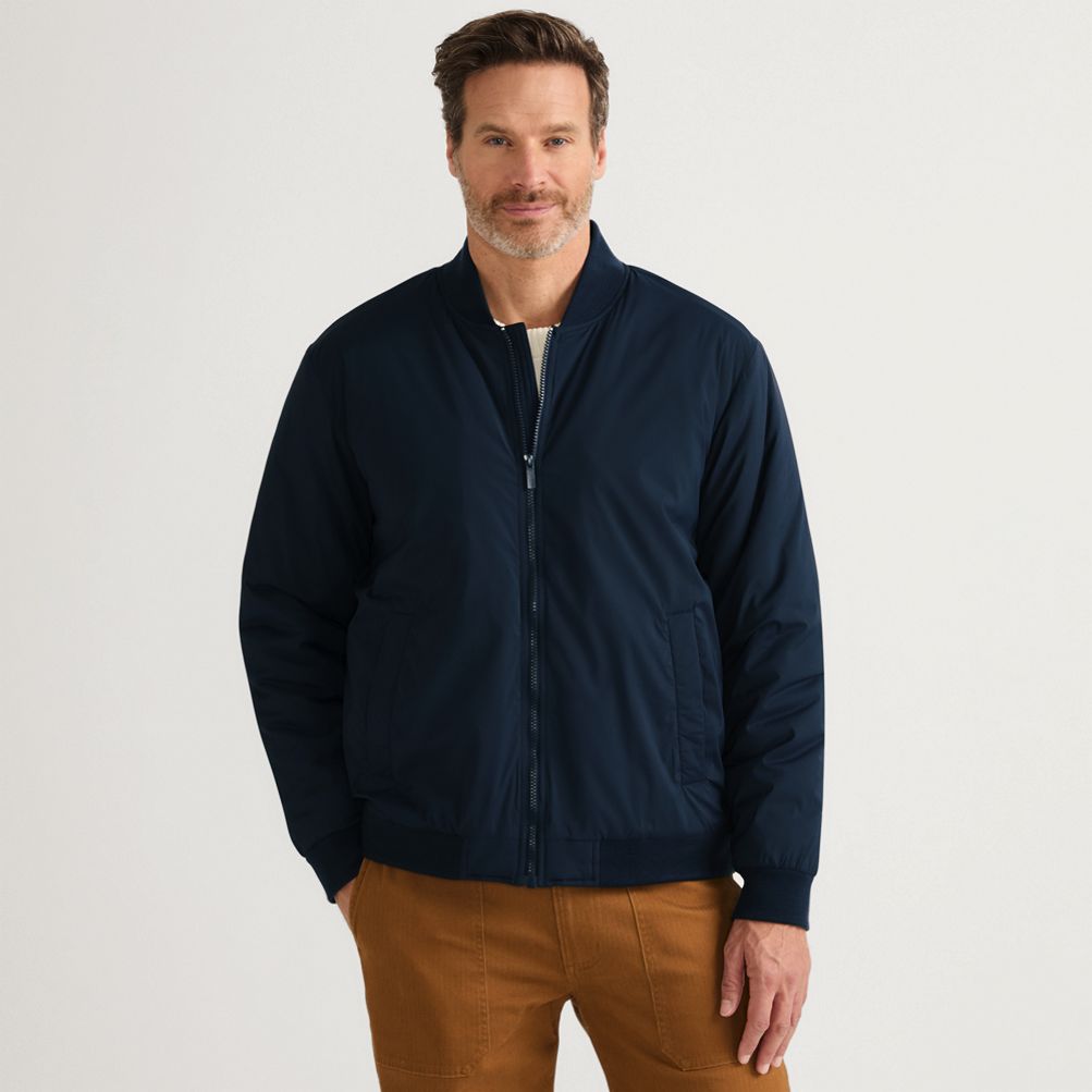 ジャケット Loose-fitting bomber jacket with drawstring detail QUNPIU Men's Lightweight Bomber Jacket Casual Loose Fit
