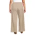 Women's Plus Size Sport Knit High Rise Pleated Wide Leg Pants, Back
