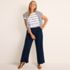 Women's Plus Size Sport Knit High Rise Pleated Wide Leg Pants, alternative image