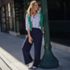 Women's Sport Knit High Rise Pleated Wide Leg Pants, alternative image