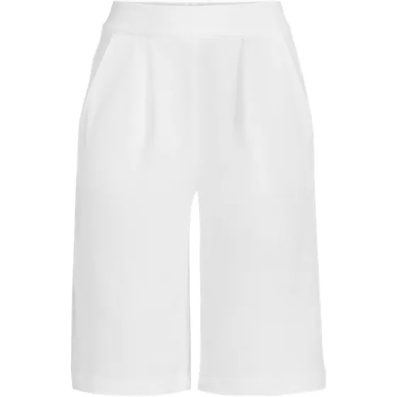 Women's Plus Size Sport Knit High Rise Pleated 12" Bermuda Shorts - primary