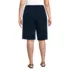 Women's Plus Size Sport Knit High Rise Pleated 12" Bermuda Shorts, Back