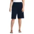 Women's Plus Size Sport Knit High Rise Pleated 12" Bermuda Shorts, Front