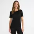 Women's Silk Interlock Short Sleeve Crewneck Long Underwear Thermal Baselayer Top, Front